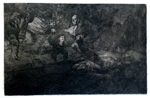 Pohřební hádanka, 1819-1823 od Francisco de Goya