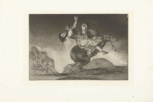 Únos koně El caballo dravec Los Disparates (The follies) (název série) Los Proverbios (The Proverbs) (název série) od Francisco de Goya