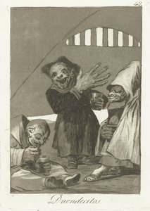 koboldi malí elfové Los Caprichos (název série) od Francisco de Goya