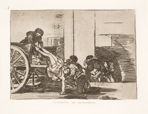 Odvezen na vozíku na hřbitov (64) od Francisco de Goya