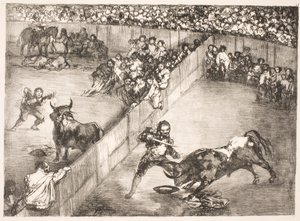 "La Division de la Place" [Býčí zápas v rozdělené aréně] od Francisco de Goya