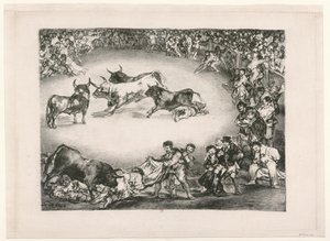 Býci z Bordeaux: Španělská zábava od Francisco de Goya