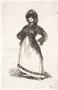 Maja, stojící od Francisco de Goya