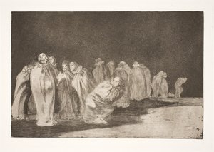 Muži v pytlích (Pod pytlovinou se něco skrývá / nemůžete soudit muže podle oblečení) od Francisco de Goya