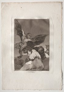 Ochenta Caprichos: Nositelé příběhů-Výbuchy větru od Francisco de Goya