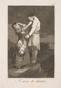 Při hledání zubů od Francisco de Goya