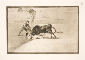 Nešťastná smrt Pepe Illa v madridské aréně od Francisco de Goya