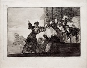 Poor Folly ze série Los Disparates Follies, 1815-1819 od Francisco de Goya