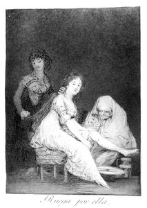 Modlí se za ni, 1799 od Francisco de Goya