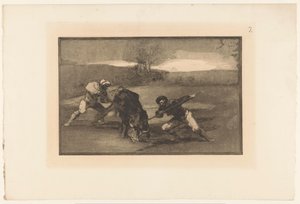 Lov na býka pěšky Otro modo de cazar á pie Býčí zápasy (název série) La Taureaumachie (název série) La Tauromaquia (název série) od Francisco de Goya