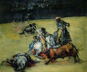 Býčí zápasy, kolem roku 1825 od Francisco de Goya