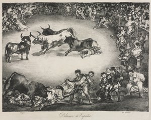 Býci z Bordeaux: španělská zábava od Francisco de Goya