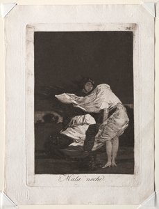 Caprichos: A Bad Night, 1799. od Francisco de Goya