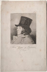Caprichos: Portrét Goyi. od Francisco de Goya