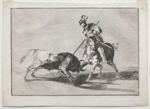 Cid Campeador Spearing Another Bull od Francisco de Goya