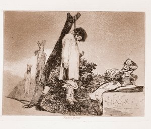 The Disasters of War: There is no hope (lept z přípravné kresby od Francisco de Goya
