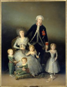 Vévoda z Osuny, Pedro de Alcantara a jeho rodina. Obraz Francisco de Goya y Lucientes (1746-1828). 1788. Ne. 2,25x1,74 m Madrid. Musee du Prado. - Portrét vévody z Osuny Pedra Teleze Girona (1755-1807); jeho manželka, hraběnka-vévodkyně z od Francisco de Goya