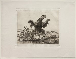 The Horrors of War: A Carnivorous Vulture. od Francisco de Goya