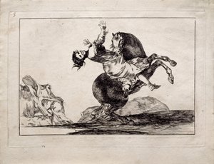 Únosce koní ze série Los Disparates Follies, 1815-1819 od Francisco de Goya