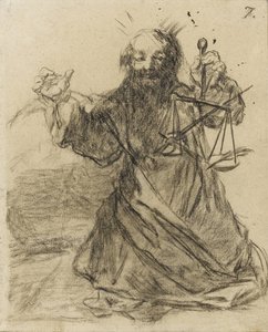 Pero je mocnější než meč, 1819-28 (černá křída na papíře) od Francisco de Goya