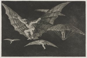 The Proverbs: A Way of Flying, 1864. od Francisco de Goya