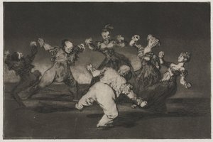 Přísloví: Jestli bude Marion tančit, pak musí nést následky, 1864. od Francisco de Goya