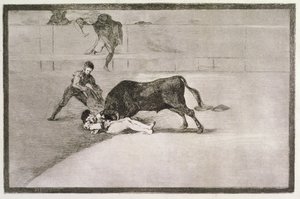 Nešťastná smrt Pepe Hilla (Jose Delgado) v ringu v Madridu 11. května 1801, deska 33 