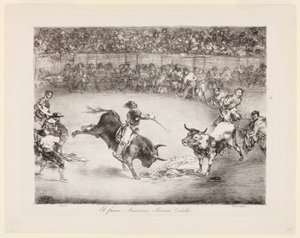 Slavný Američan, Mariano Ceballos: Býci z Bordeaux od Francisco de Goya