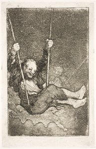 Čaroděj v houpačce od Francisco de Goya