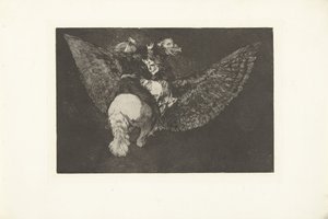 létající pošetilost Nesourodé volante Los Disparates (The follies) (název série) Los Proverbios (The Proverbs) (název série) od Francisco de Goya