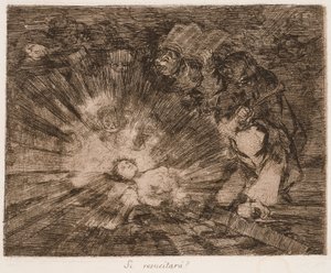 Will She Rise Again (Vstane znovu) ze série  Válečné katastrofy od Francisco de Goya