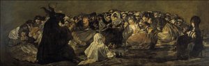 Čarodějnický sabat nebo Velký kozel od Francisco de Goya