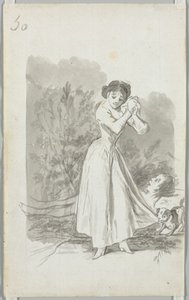 Mladá žena lomí rukama nad nahým tělem muže (verze) od Francisco de Goya