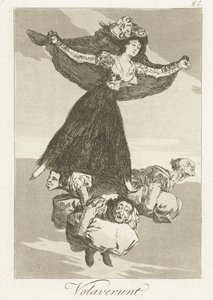 Uletěli Volaverunt (název na objektu) Los Caprichos (název série) od Francisco de Goya