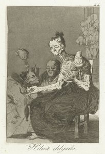 Dobře se točí Hilan Delgado (titul na objektu) Los Caprichos (název série) od Francisco de Goya