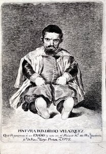 Trpaslík, Sebastián de Morra, u soudu Felipe IV od Francisco de Goya