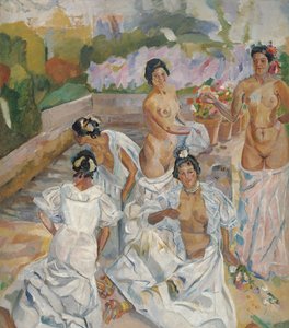 The Bath (Sevilla) - Iturrino, Francisco (1864-1924) - c. 1908 – Olej na plátně – 200x174 – Muzeum Carmen Thyssen, Malaga