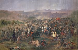 Bitva u Las Navas de Tolosa, ve které králové Kastilie porazili Almohady v roce 1212 (olej na plátně) od Francisco de Paula van Halen