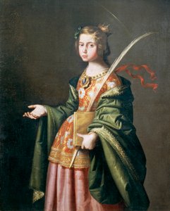 Portrét Alžběty Durynské od Francisco de Zurbaran