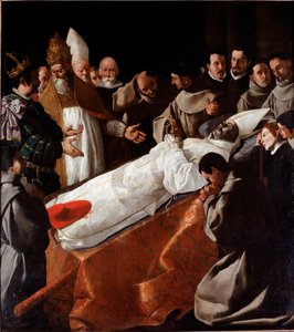 Tělo svatého Bonaventury ležící ve státě od Francisco de Zurbaran