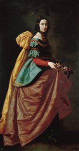 Svatá Casilda z Toleda, kolem roku 1640 (olej na plátně) od Francisco de Zurbaran