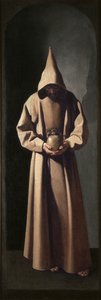 Svatý František rozjímá nad lebkou, asi 1635 (olej na plátně) od Francisco de Zurbaran