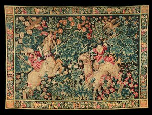 Tapiserie exotické zeleně, možná Tournai, kolem 1520-50