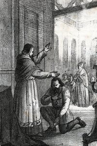 Setkání papeže Pavla III. a Charlese Quinta v Rocca di Busseto v od Franco Mistrali