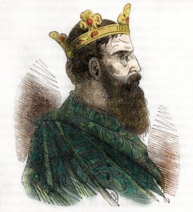 Portrét byzantského císaře Leona III Isaurského nebo Syrského (680-741) (Leo III, Isaurského císaře Byzantské říše) čerpající z „I misteri del vaticano““ od Franca Mistraliho 1843