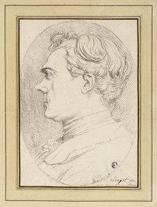 Karikaturní portrét malíře Ménageota, Řím 1772