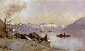 Saint-Saphorin und die Waadtländer Voralpen von Francois-Louis-David Bocion