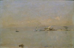 Přístav Ouchy od Francois-Louis-David Bocion