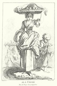 Prodejce krému (rytí) od Francois (after) Boucher
