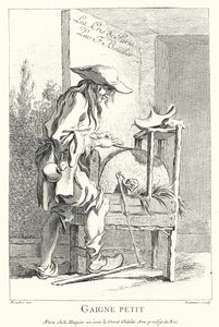 Bruska na nože (gravírování) od Francois (after) Boucher